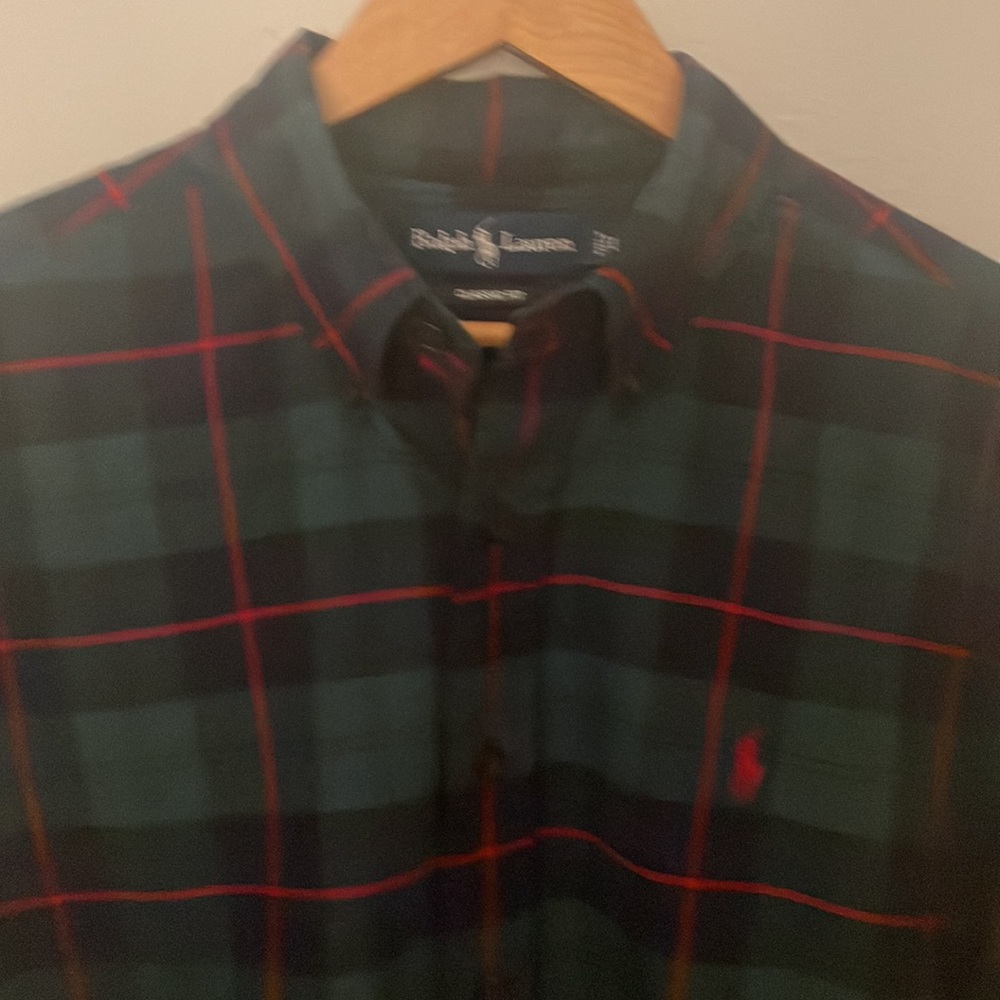 Ralph Lauren Man’s Button Down Shirt Plaid Size L